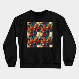 dreamy floral christmas Crewneck Sweatshirt